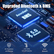 12V 100Ah LiFePO4 Lithium Batterie mit Bluetooth