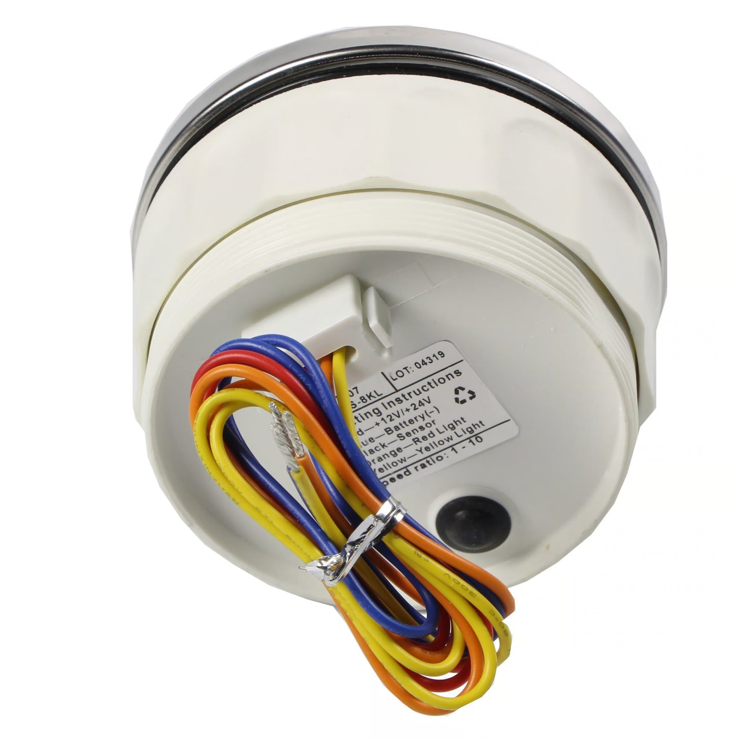 KUS Drehzahlmesser bis 6000 U/Min weiß mit Edelstahllünette