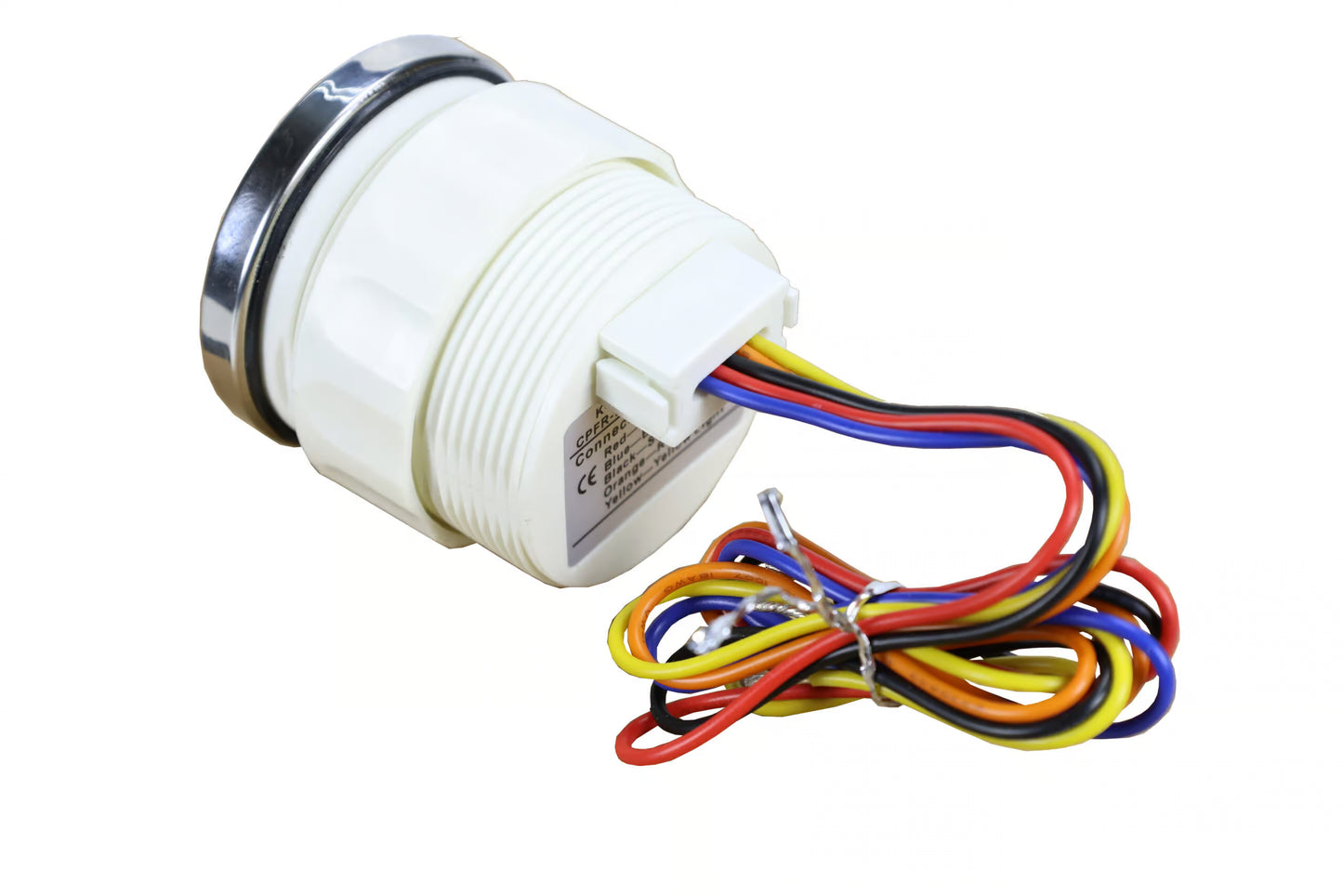 KUS Kühlwassertemperaturanzeige schwarz mit Edelstahllünette