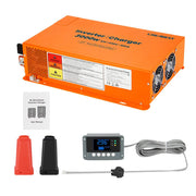 CREABEST 3000W Wechselrichter 12V auf 230V Reiner Sinus für Wohnmobil, Solaranlagen, Off Grid mit FI-Schalter, Ladegerät 100A & 2x Wechselrichterkabel 50 mm² B-Ware aus Retouren