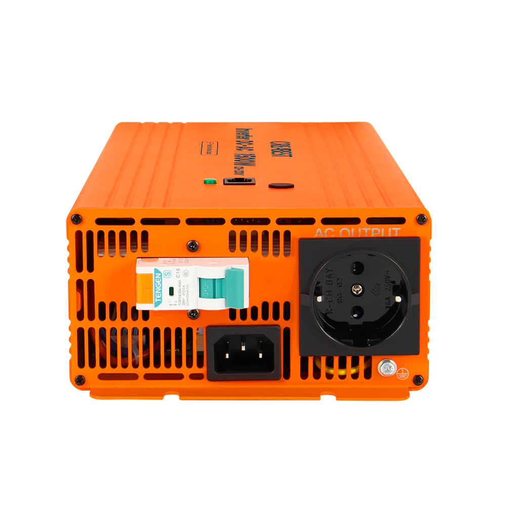CREABEST 1500W Wechselrichter 12V auf 230V Reiner Sinus für Wohnmobil, Off Grid mit FI-Schalter, NVS, USV, R10, Wechselrichterkabel 25 mm² & AC Kabel (USt-befreit nach §12 Abs.3 Nr. 1 S.1 UStG) Deutschland
