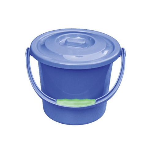 Toiletteneimer mit Deckel blau – Nautik&Meehr