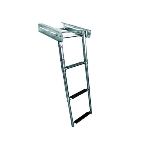 Telescopic bathing ladder for platform