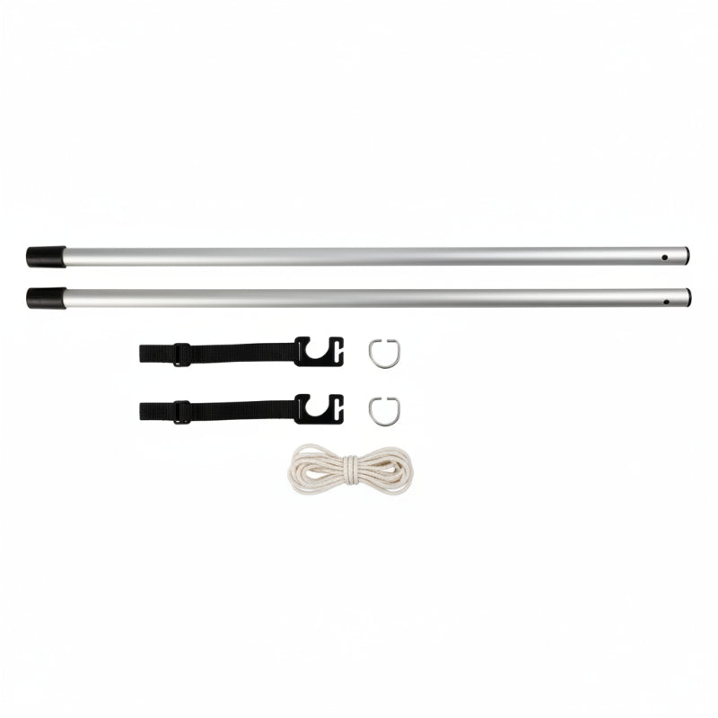 Aufblasbarer PVC-Laufsteg 240 cm und Handlauf-Set aus Aluminium 240 cm