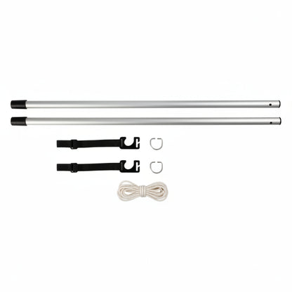Aufblasbarer PVC-Laufsteg 240 cm und Handlauf-Set aus Aluminium 240 cm