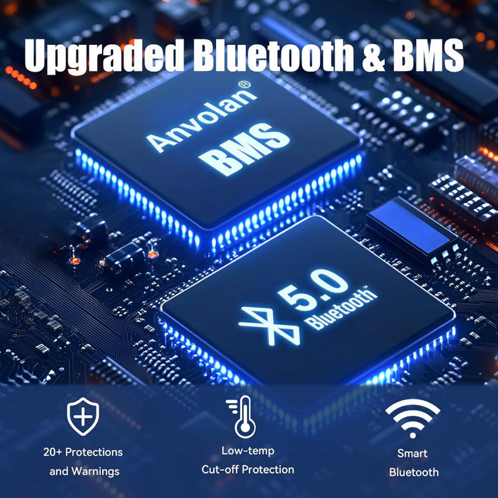 12V 100Ah LiFePO4 Lithium Batterie mit Bluetooth