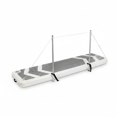 Aufblasbarer PVC-Laufsteg 240 cm und Handlauf-Set aus Aluminium 240 cm