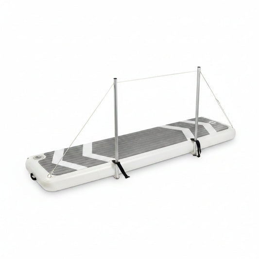 Aufblasbarer PVC-Laufsteg 240 cm und Handlauf-Set aus Aluminium 240 cm