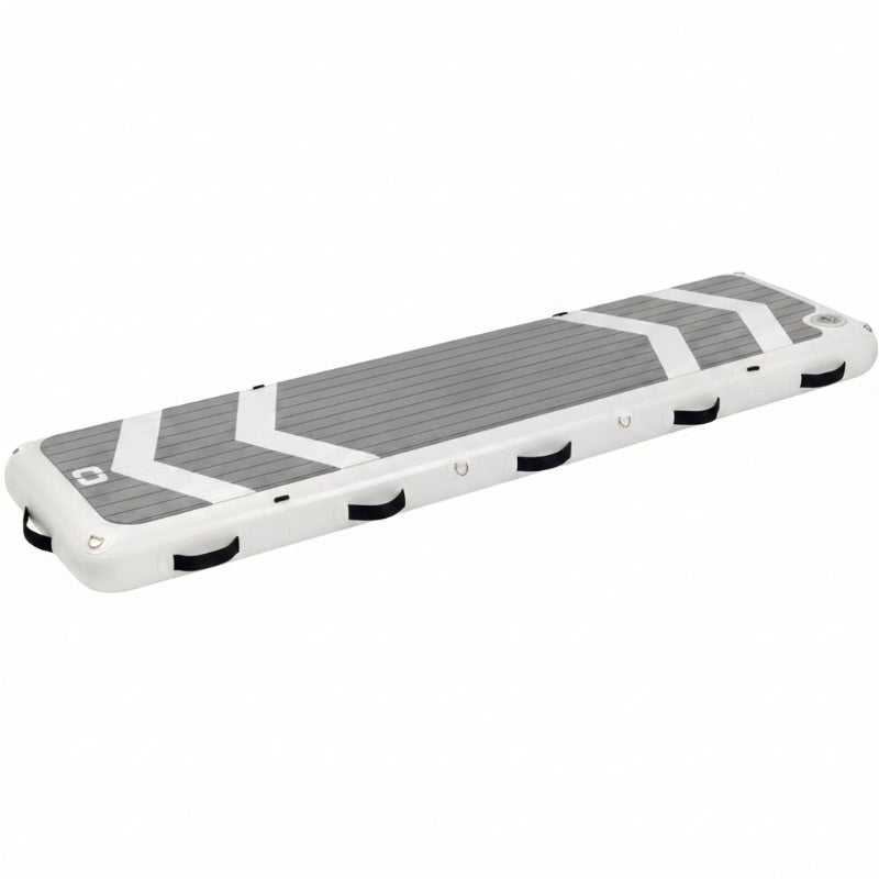 Aufblasbarer PVC-Laufsteg 240 cm und Handlauf-Set aus Aluminium 240 cm
