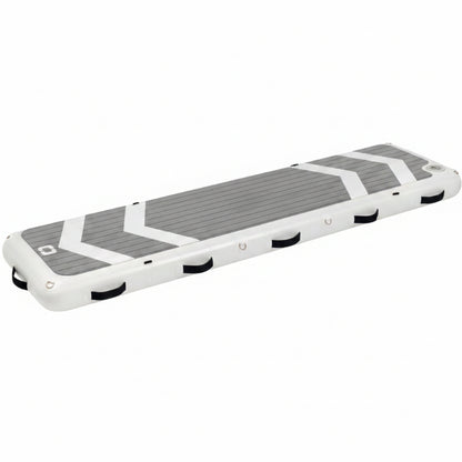 Aufblasbarer PVC-Laufsteg 240 cm und Handlauf-Set aus Aluminium 240 cm