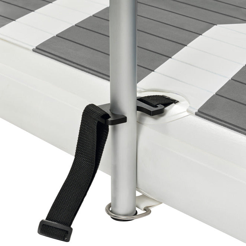 Aufblasbarer PVC-Laufsteg 240 cm und Handlauf-Set aus Aluminium 240 cm