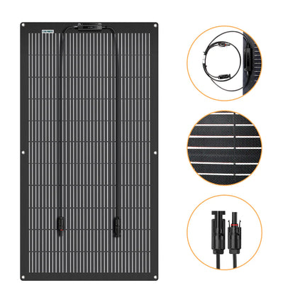 CREABEST Flexible Solar Panel 150W per Camping Wohnmobil Wohnwagen Solaranlage für Boote