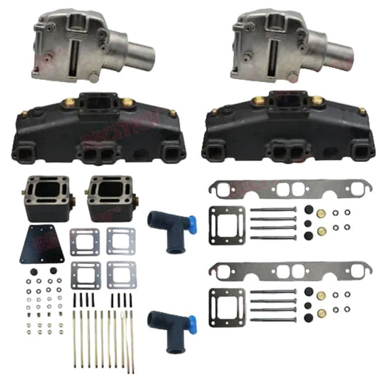 MERCRUISER EXHAUST KIT MCM 1983-2002 GM305/350/377 HIGH RISER