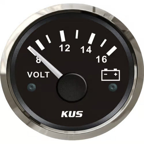 Instrumentenset von KUS für Benzin-Innenbordmotoren (EU-Norm), schwarz mit GPS bis 30 Knoten