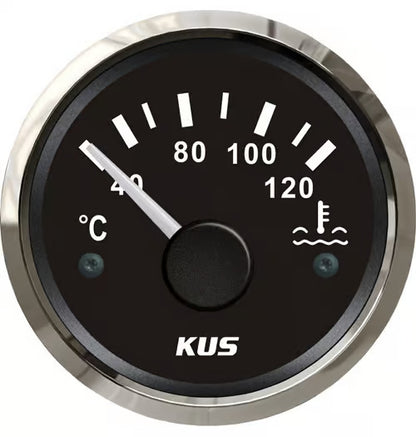 Instrumentenset von KUS für Benzin-Innenbordmotoren (EU-Norm), schwarz mit GPS bis 30 Knoten