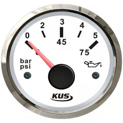 Instrumentenset von KUS für Benzin-Innenbordmotoren (EU-Norm), weiß mit GPS bis 30 Knoten