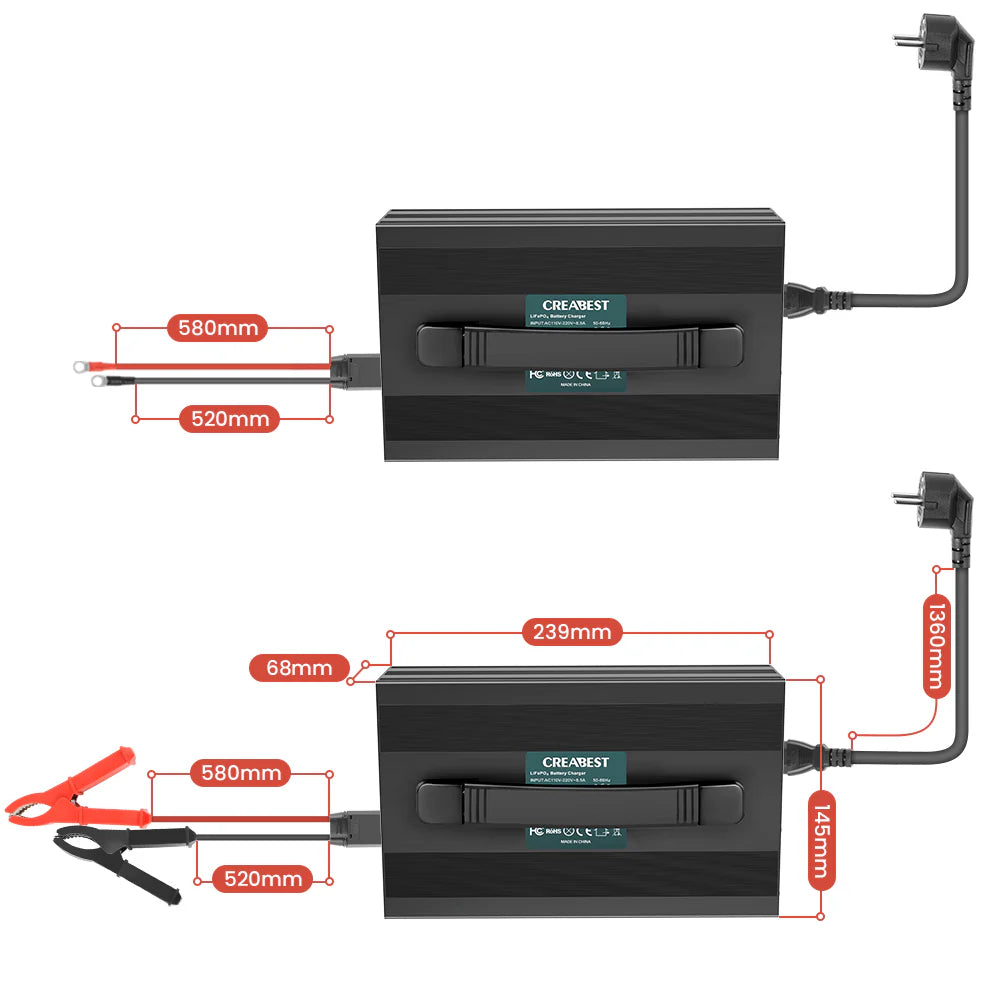 CREABEST LiFePO4 Ladegerät 12V 10A-50A