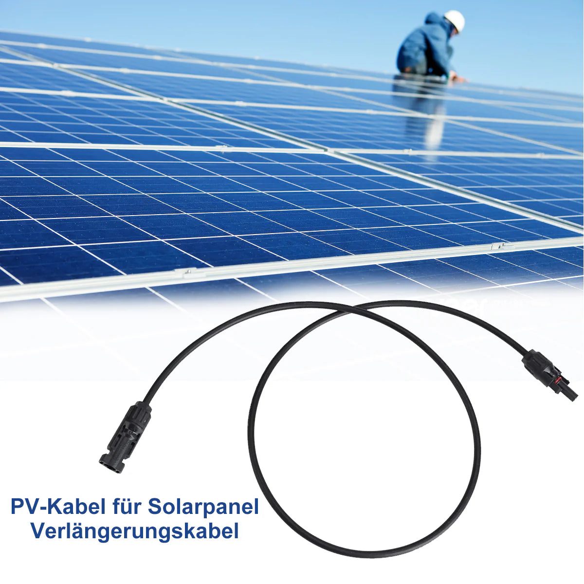 CREABEST Solarkabel MC4-Stecker 10AWG (6 mm²) Verkabelung Verlängerungskabel(eins) Solarbatterie Camping RV Boot Strom Versorgung