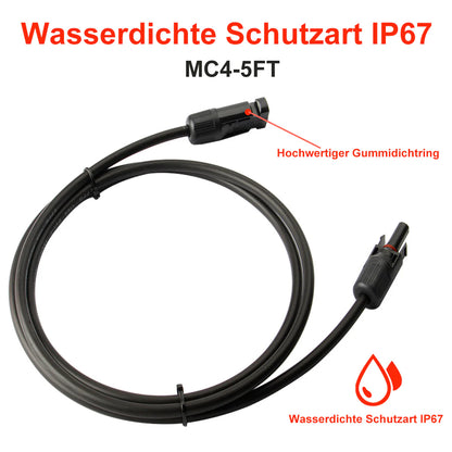 CREABEST Solarkabel MC4-Stecker 10AWG (6 mm²) Verkabelung Verlängerungskabel(eins) Solarbatterie Camping RV Boot Strom Versorgung