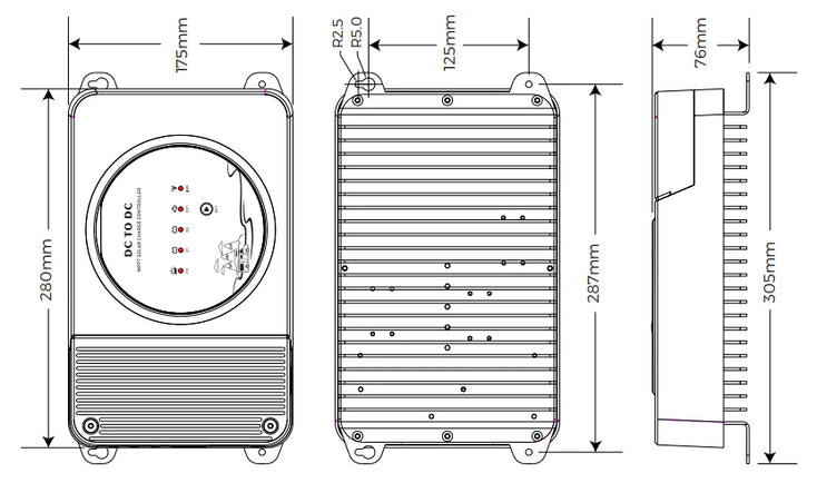 Solar Laderegler MPPT 12V/24V 30A mit DC-DC Ladegerät / Ladebooster für Wohnmobil with Bluetooth