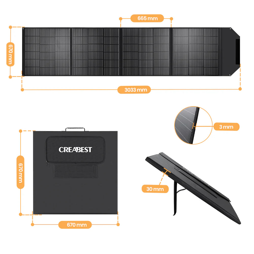 Faltbares Solarpanel 300W für Powerstation Camping Wohnmobil