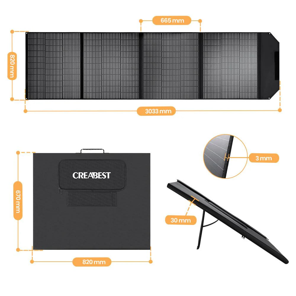 Faltbares Solarpanel 400W für Powerstation Camping Wohnmobil