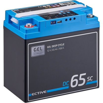 ECTIVE DC SC GEL Deep Cycle mit PWM-Ladegerät und LCD-Anzeige Versorgungsbatterie