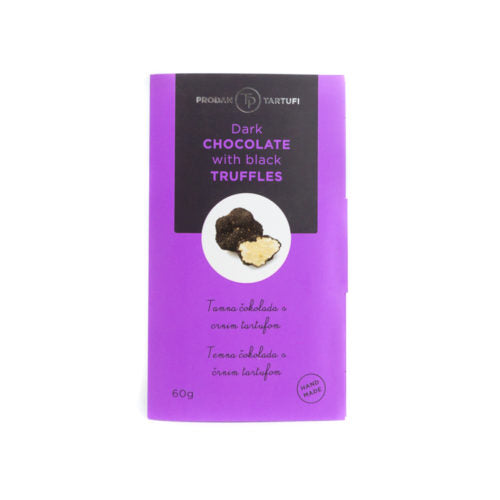 Bar of black chocolate with black truffles – Tuber Aestivum 60g