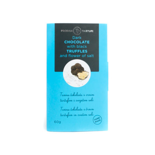 Bar of black chocolate with black truffles &amp; salt – Tuber Aestivum 60g