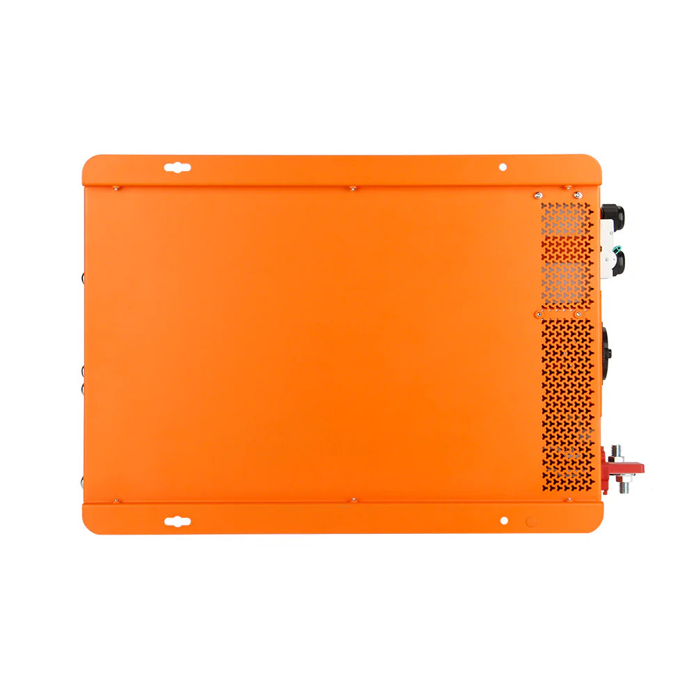 CREABEST 3000W Wechselrichter 24V auf 230V Reiner Sinus für Wohnmobil, Solaranlagen, Off Grid mit FI-Schalter, Ladegerät 50A & 2x Wechselrichterkabel 25 mm²