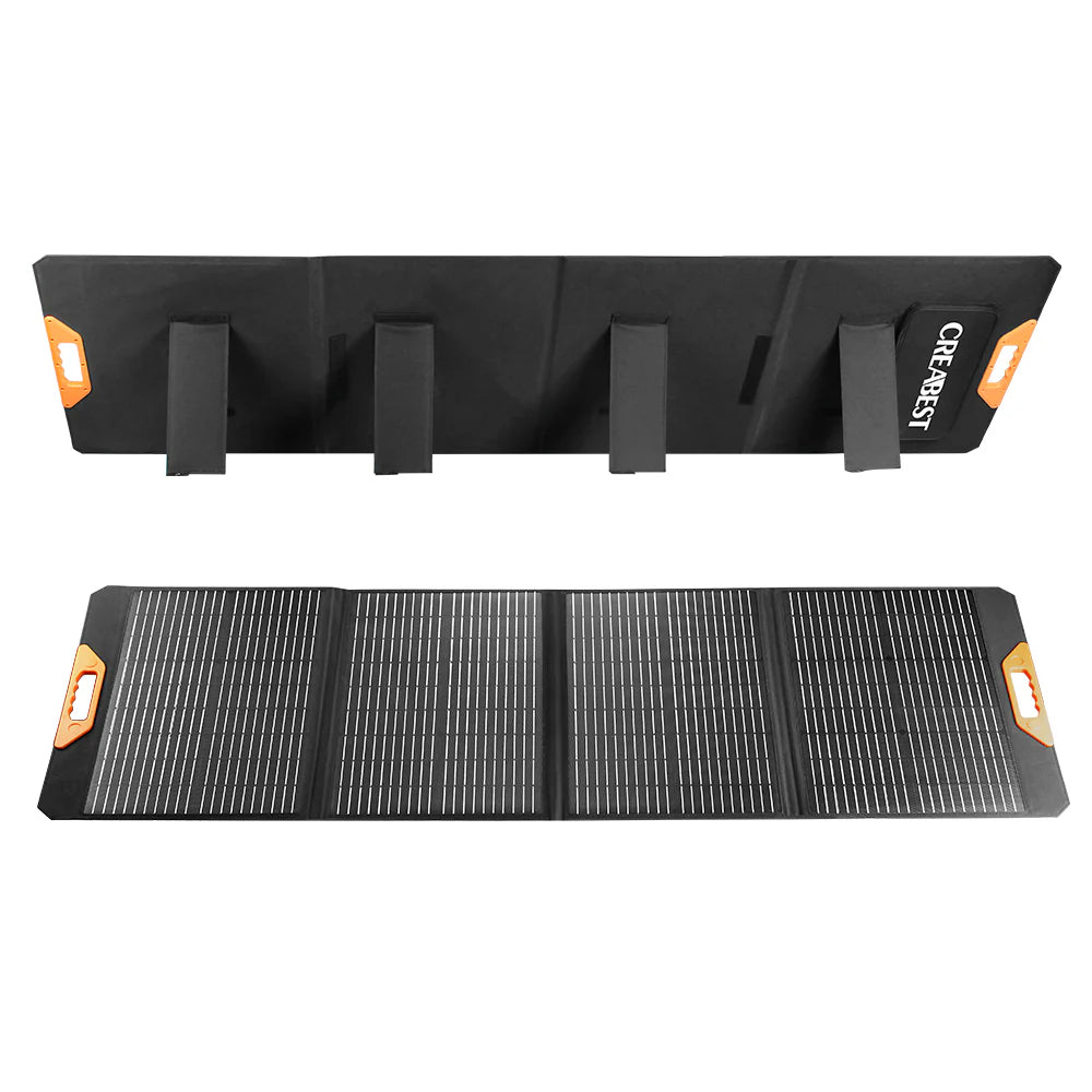 CREABEST Faltbares Solarpanel Solarmodul 160W für Powerstation Camping Wohnmobil