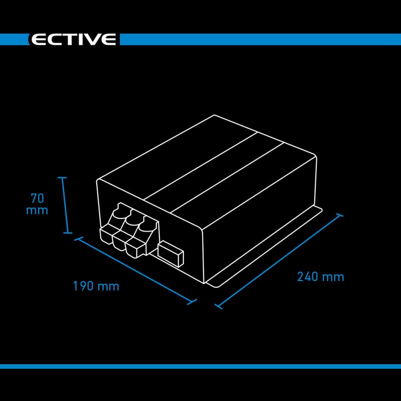 ECTIVE SBB 50 24V auf 24V Ladebooster mit MPPT-Laderegler 50A