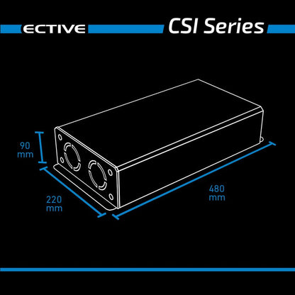 ECTIVE CSI 20 Sinus Charger-Inverter 2000W Sinus-Wechselrichter mit Ladegerät und NVS