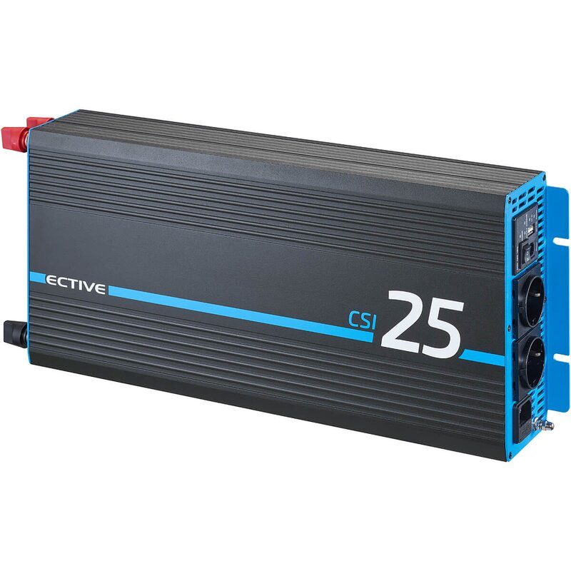 ECTIVE CSI 25 2500W/12V Sinus-Wechselrichter mit Ladegerät, NVS- und USV-Funktion