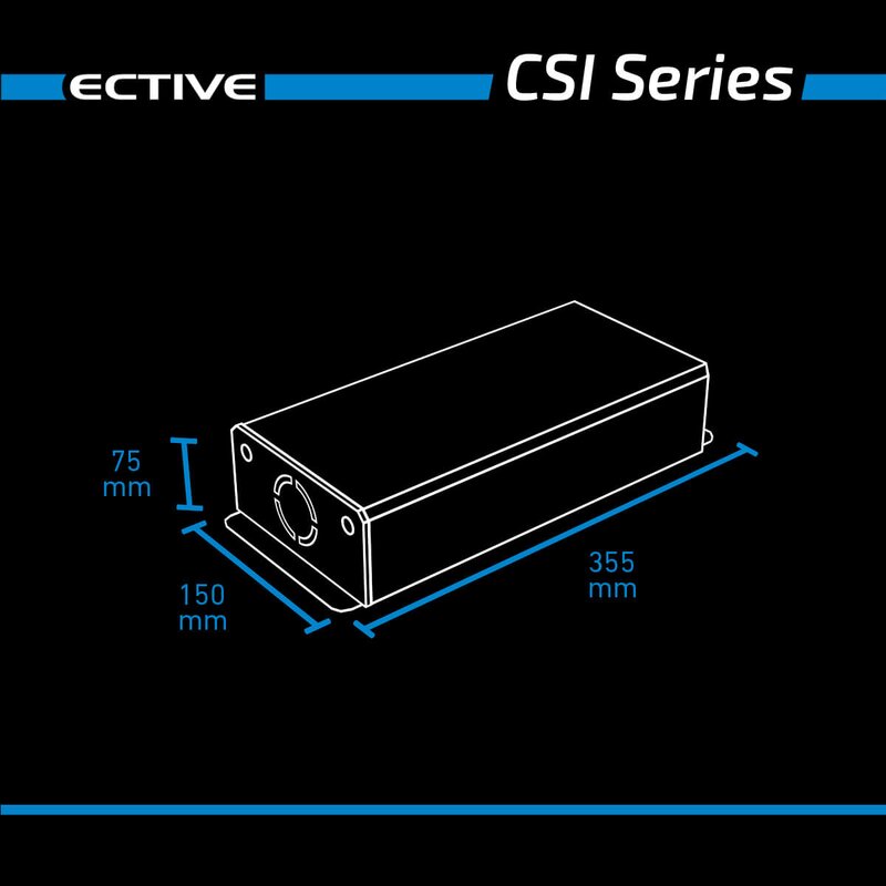 ECTIVE CSI 5 Sinus Charger-Inverter 500W/12V Sinus-Wechselrichter mit Ladegerät und NVS