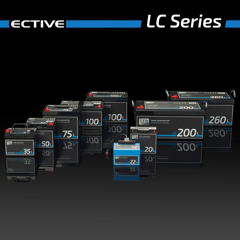 ECTIVE LC BT 12V bis 24V LiFePO4 Lithium Versorgungsbatterie