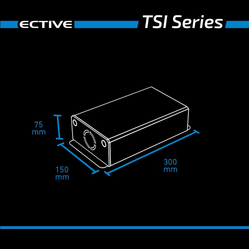 ECTIVE TSI 5 500W/12V Sinus-Wechselrichter mit NVS- und USV-Funktion