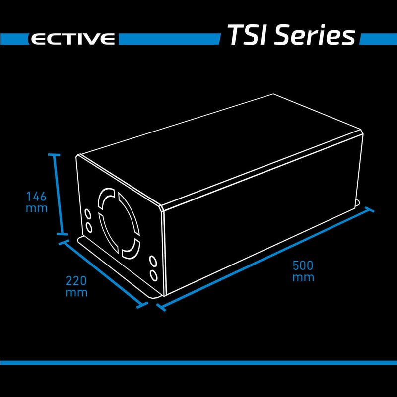 ECTIVE TSI30 Sinus-Inverter 3000W Sinus-Wechselrichter mit NVS