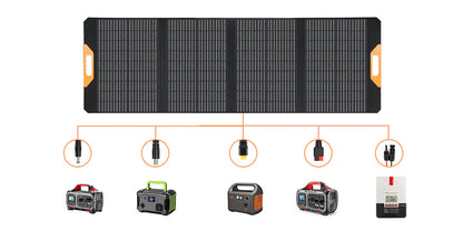 CREABEST Faltbares Solarpanel Solarmodul 160W für Powerstation Camping Wohnmobil