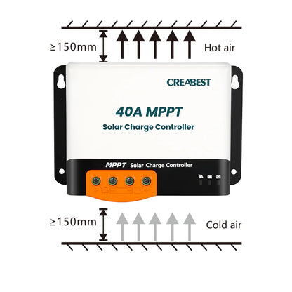 CREABEST Solar laderegler MPPT 40A mit Bluetooth