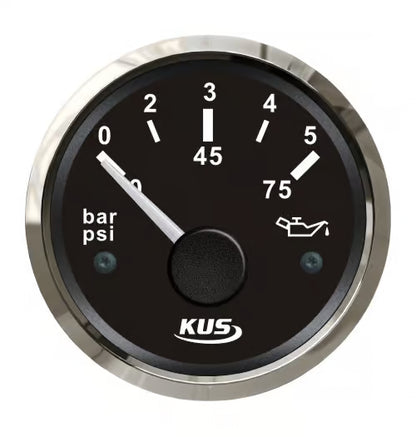 KUS Öldruckanzeige schwarz mit Edelstahllünette, 10 - 184 Ohm, 0-5 Bar – Bild 2 KUS Öldruckanzeige schwarz mit Edelstahllünette, 10 - 184 Ohm, 0-5 BarKUS Öldruckanzeige schwarz mit Edelstahllünette, 10 - 184 Ohm, 0-5 Bar – Bild 2  KUS Öldruckanzeige schwarz mit Edelstahllünette, 10 – 184 Ohm, 0-5 Bar