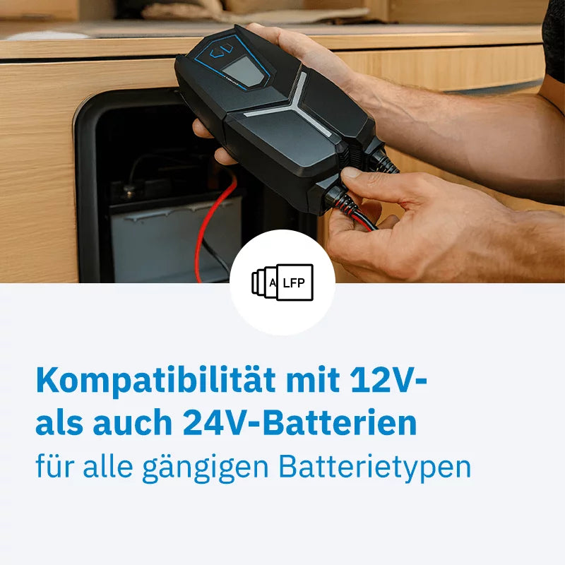 ECTIVE Multiload 24s 24A 12/24V 9-Stufen Batterieladegerät mit Netzteilfunktion
