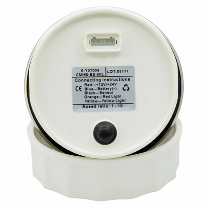 KUS Drehzahlmesser bis 6000 U/Min schwarz mit Edelstahllünette