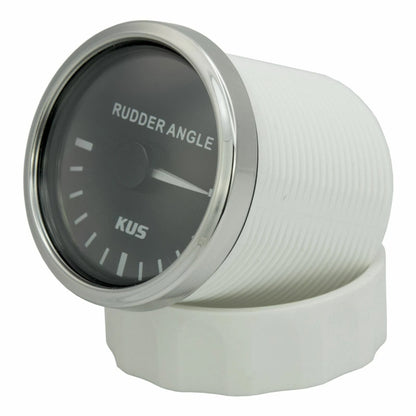KUS Ruderlageanzeige schwarz mit Edelstahllünette