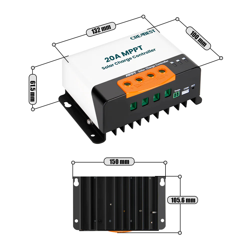 Solar laderegler MPPT 20A mit Bluetooth