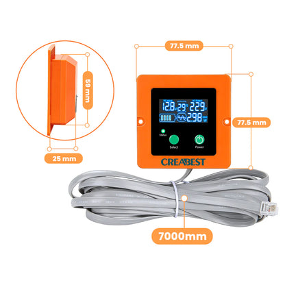 CREABEST 1500W Wechselrichter 12V auf 230V Reiner Sinus für Wohnmobil, Off Grid mit FI-Schalter, NVS, USV, R10, Wechselrichterkabel 25 mm² & AC Kabel (USt-befreit nach §12 Abs.3 Nr. 1 S.1 UStG) Deutschland