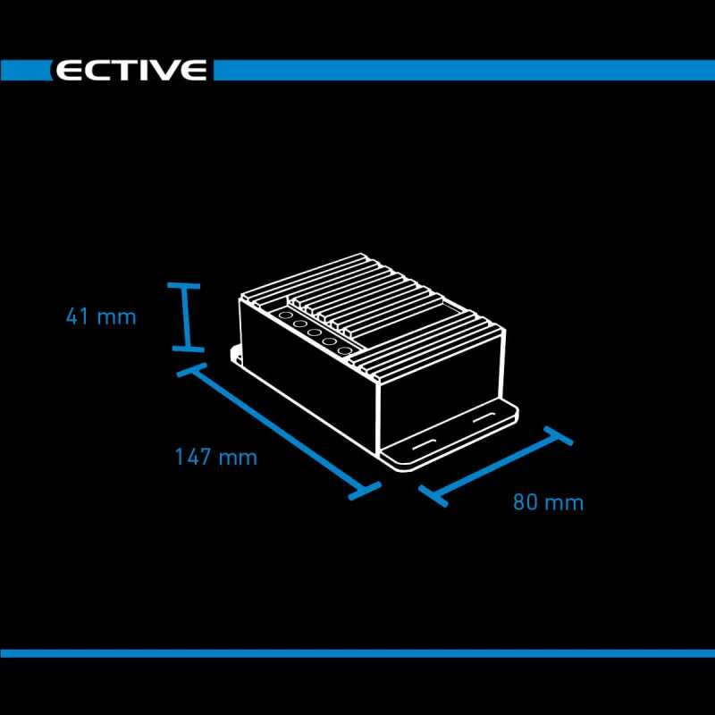 ECTIVE DSC MPPT Dual Solar-Laderegler für zwei 12V Batterien