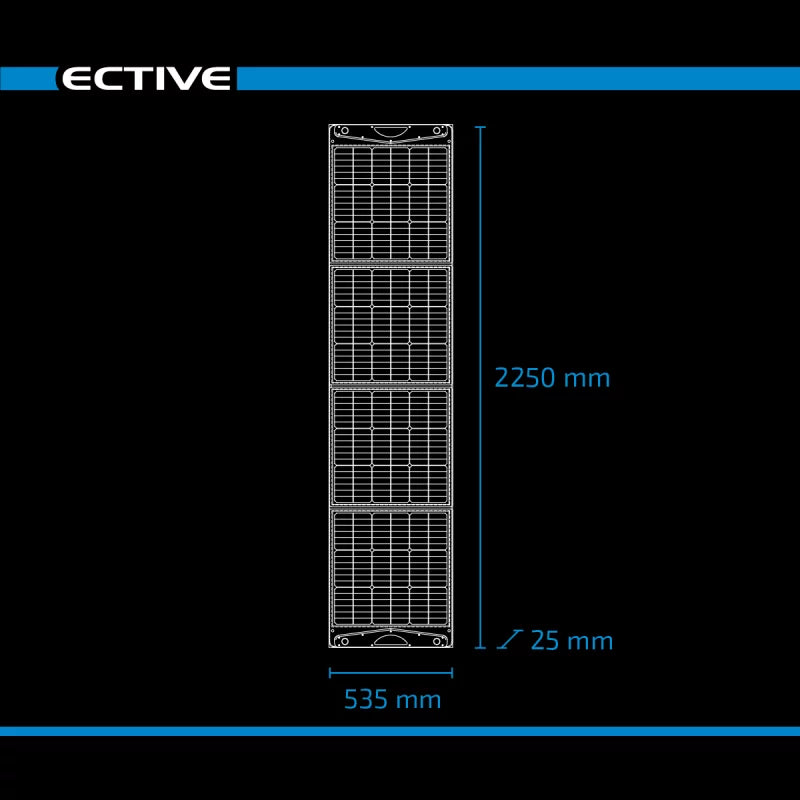 ECTIVE MSP SunDock faltbares Solarmodul in praktischer Tasche