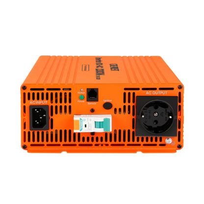 CREABEST 2000W Wechselrichter 12V auf 230V Reiner Sinus für Wohnmobil, Off Grid mit FI-Schalter, NVS, USV, R10, Wechselrichterkabel 35 mm² & AC Kabel